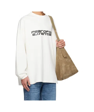 Essentials Ponte 90s Long Sleeve Tee In White