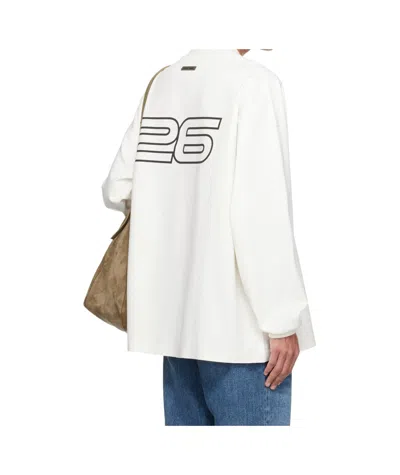Essentials Ponte 90s Long Sleeve Tee In White