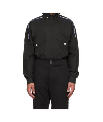 Kiko Kostadinov Green Vig Shirt In Black