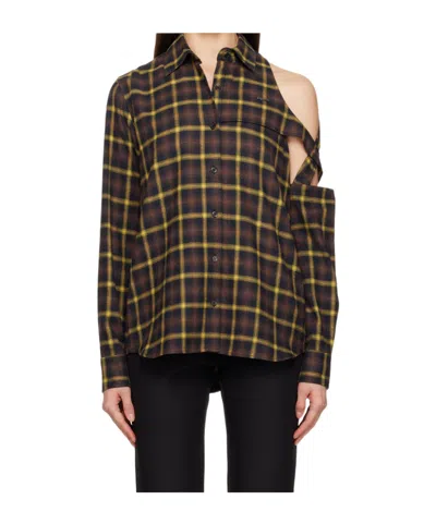Coperni Cutout Shirt In Brown