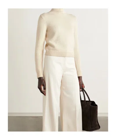 Nili Lotan Estis Cashmere Turtleneck Sweater In White