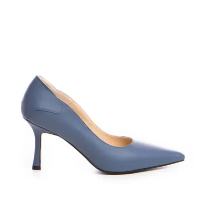 The 5th Element Women's Elise In Soft Blue Leather Pumps In Blue