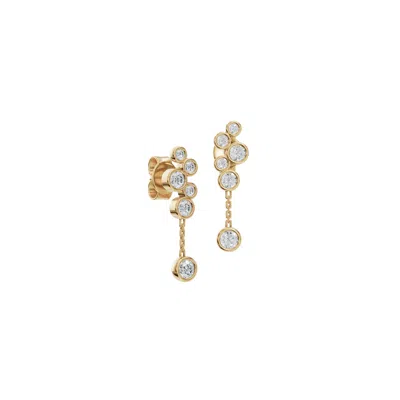 Aya Fine Jewelry Women's Yellow / White / Rose Gold Fourteen Kt Bezel Set Drop Diamond Earrings