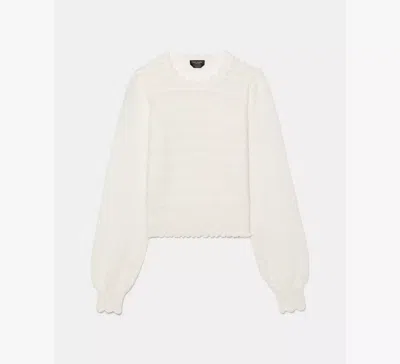 Kate Spade Pointelle Sweater In White