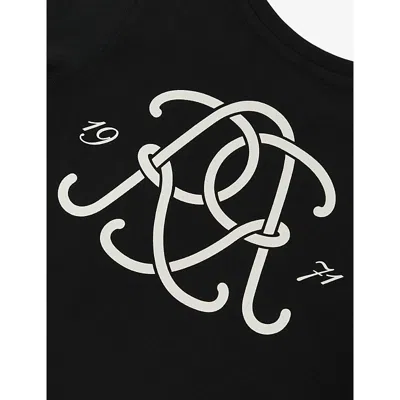 Reiss Stefan Branded Cotton-jersey T-shirt 3 In Black