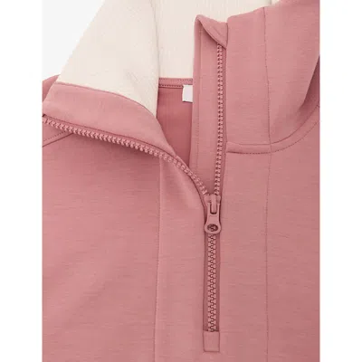 Reiss Laney Half-zip Jersey Sweatshirt 3-9 In Pink
