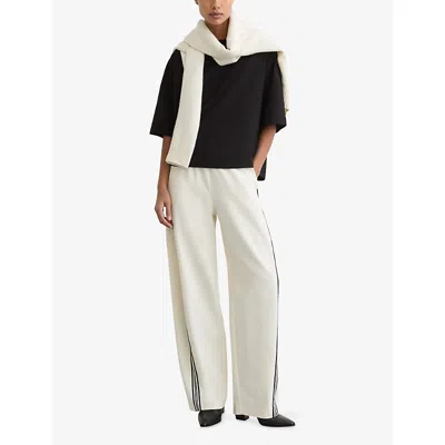 Reiss Womens  Lara Relaxed-fit Cotton T-shirt In Black