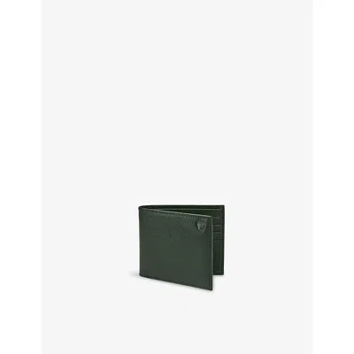 Aspinal Of London 8 Card Billfold Wallet In Green