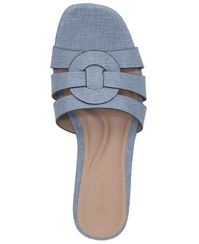 Giani Bernini Women's Norra Slide Flat Sandals, Macy's Exclusive In Blue