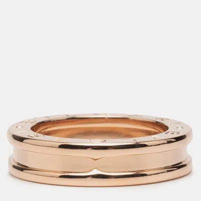 Pre-owned Bvlgari 18k Rose Gold B.zero1 One Band Ring