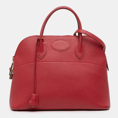 Pre-owned Hermes Red Clemence Bolide 31