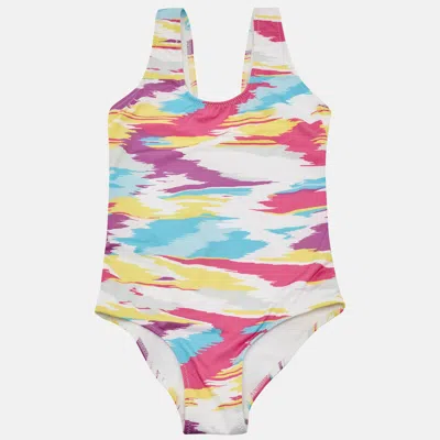 Pre-owned Missoni Kids Multicolor Printed Jersey Swimsuit Size 12 Yrs