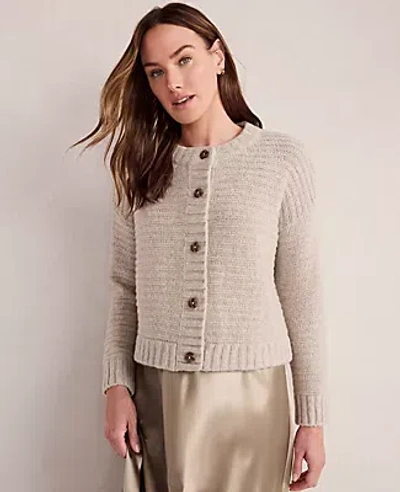 Ann Taylor Haven Well Within Merino Wool Cashmere Link Stitch Cardigan