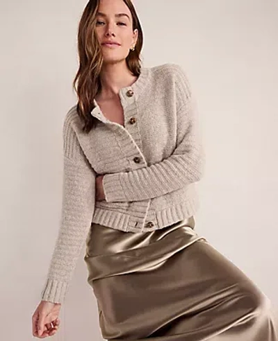 Ann Taylor Haven Well Within Merino Wool Cashmere Link Stitch Cardigan