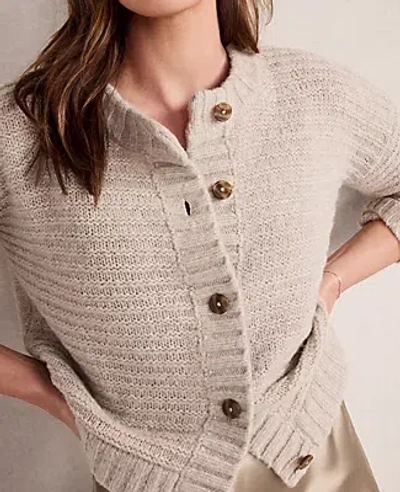 Ann Taylor Haven Well Within Merino Wool Cashmere Link Stitch Cardigan