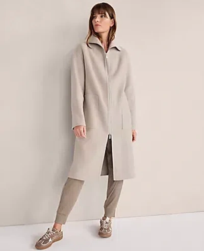 Ann Taylor Haven Well Within Wool Blend Funnel Neck Coat