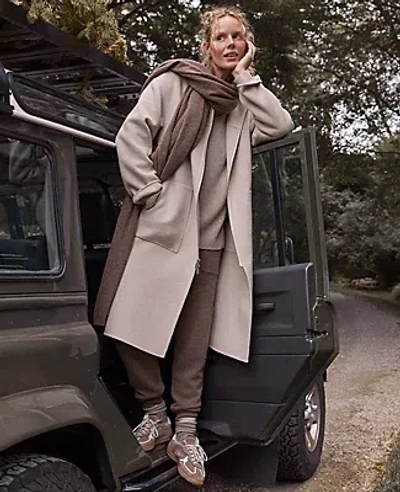 Ann Taylor Haven Well Within Wool Blend Funnel Neck Coat