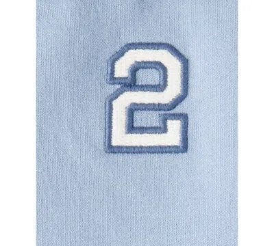 Carter's Baby Boys 3-piece French Terry Long-sleeve Jacket, Bodysuit And Pants Set In Blue