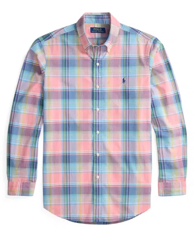 Polo Ralph Lauren Checked Long-sleeve Shirt In Pink
