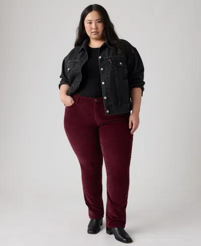 Levi's Plus Size Classic Straight Jeans In Burgundy
