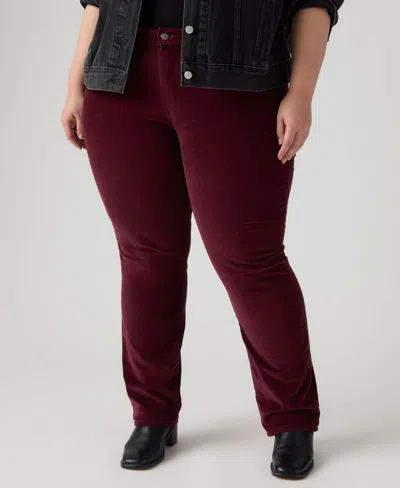 Levi's Plus Size Classic Straight Jeans In Burgundy