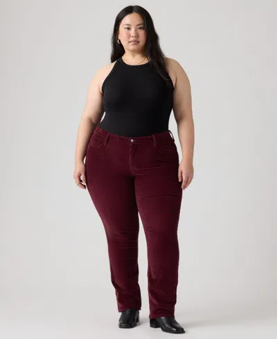 Levi's Plus Size Classic Straight Jeans In Burgundy