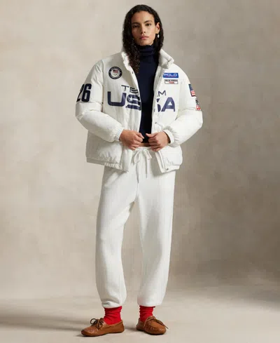 Polo Ralph Lauren Women's Graphic Down Puffer Jacket In White
