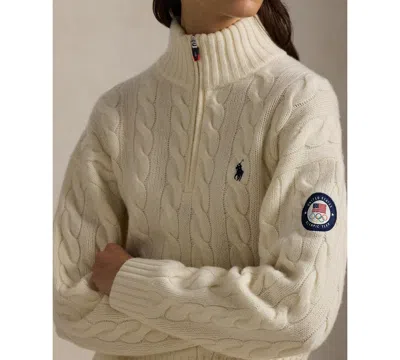 Polo Ralph Lauren Women's Half-zip Sweater In White