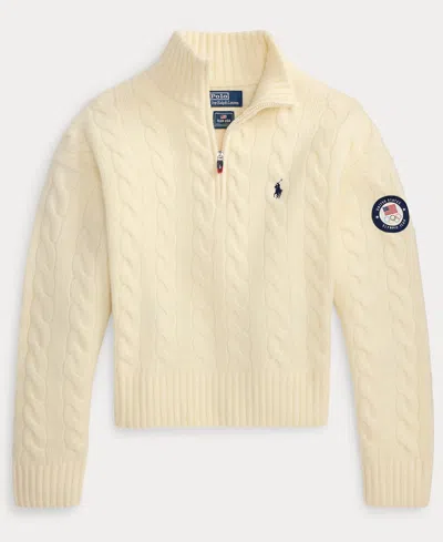 Polo Ralph Lauren Women's Half-zip Sweater In White