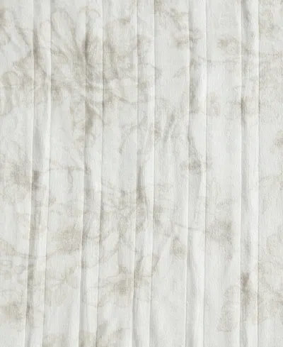 Laura Ashley Wistful Blooms Printed Plush Heated Blanket, Full In Sand