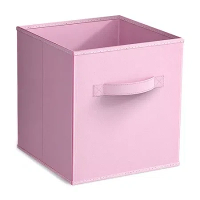 Sorbus 11" Foldable Fabric Cube Bins With Handles Storage Cube In Pink