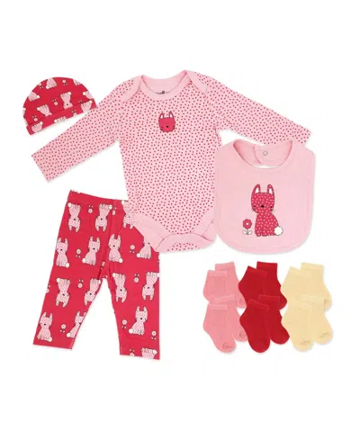 Lily & Jack Baby Girls' Kitty Layette, 10-piece Set In Red