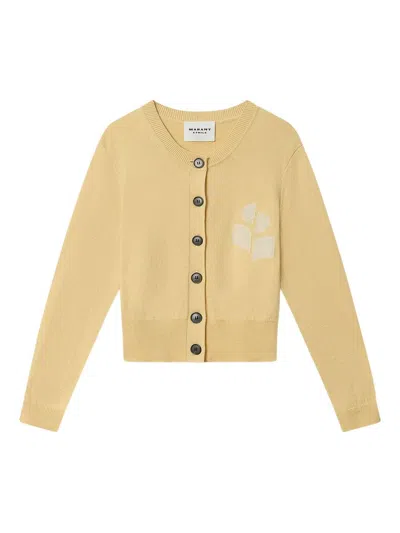 Isabel Marant Étoile Marant Etoile Newton Cotton And Wool Cardigan In Yellow