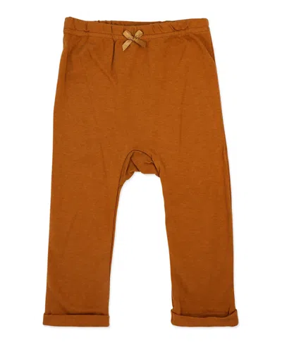 Baby Mode Baby Girls' Wildflower Short-sleeve Bodysuit, Jacket And Pants, 3-piece Set In Brown