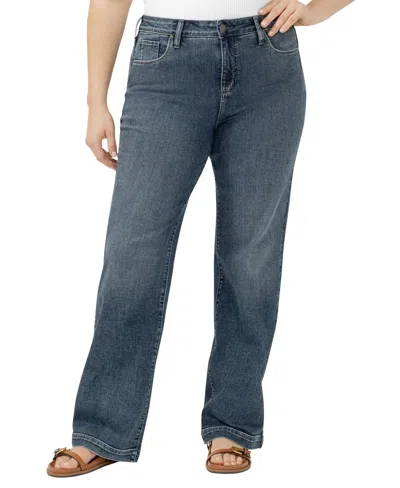 Silver Jeans Co. Plus Size Avery High Rise Curvy Fit Trouser Jeans In Blue