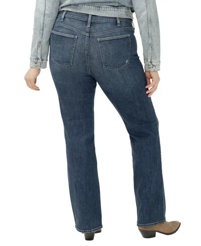 Silver Jeans Co. Plus Size Suki Mid Rise Curvy Fit Slim Bootcut Jeans In Black