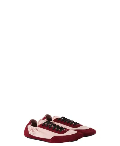 Prada Women's Collapse Re-nylon And Suede Sneakers In Multi