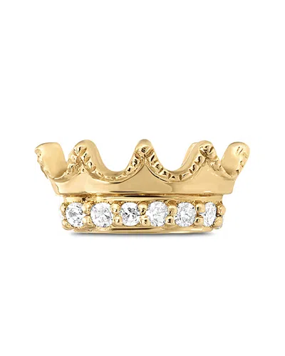 Adina Reyter Diamond Crown Pendant Charm In Gold