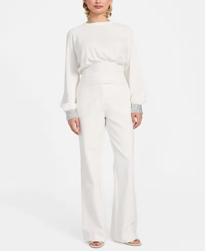 Guess Women's Posa Long-sleeve Sweater In White