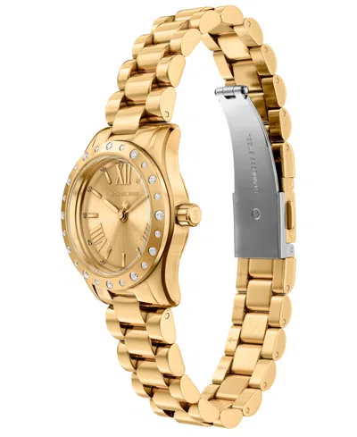 Michael Kors Women's Lexington Three-hand Gold-tone Stainless Steel Watch And Jewelry Set, 26mm In Gold