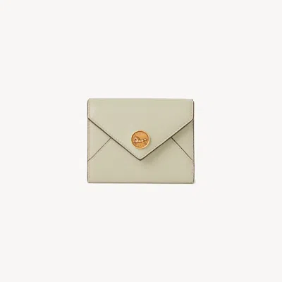 Chloé Small Envelope Tri-fold In Grained Leather In Neutral