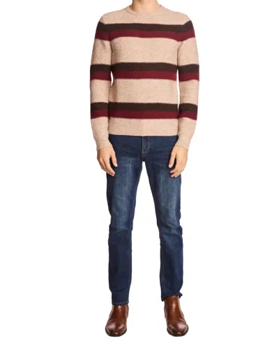 Paisley & Gray Stripe Crewneck Sweater In Multi