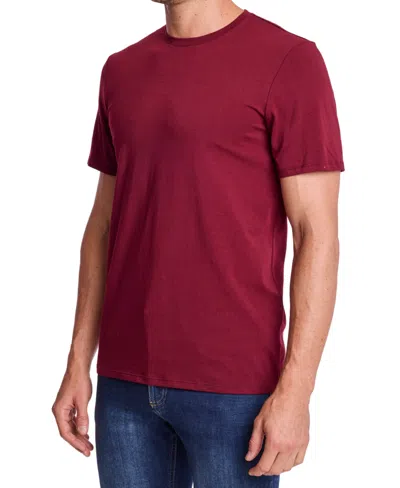 Paisley & Gray Lucas Crewneck T-shirt In Burgundy