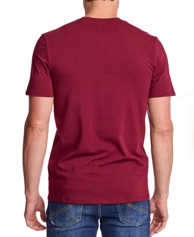 Paisley & Gray Lucas Crewneck T-shirt In Burgundy