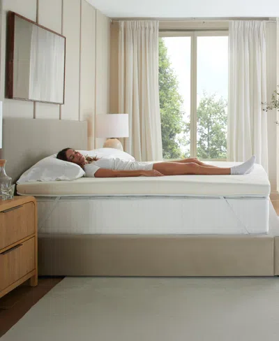 Saatva Graphite Memory Foam Luxury Mattress Topper, Full In Brown