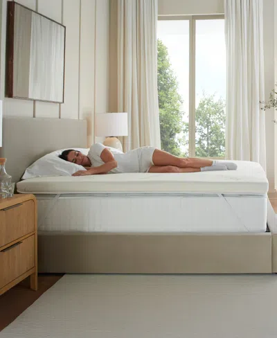 Saatva Graphite Memory Foam Luxury Mattress Topper, Full In Brown