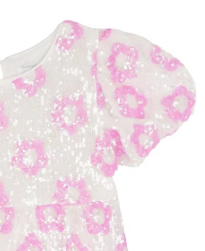 Rare Editions Girls 2t-6x Flower Pattern Short-sleeve Dress In Multi