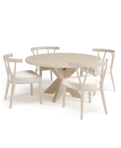 Universal Furniture 5-pc. Wood Round Dining Table Set In White