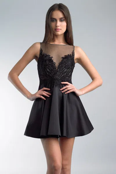 Basix Black Label Baby Doll Cocktail Dress In Black