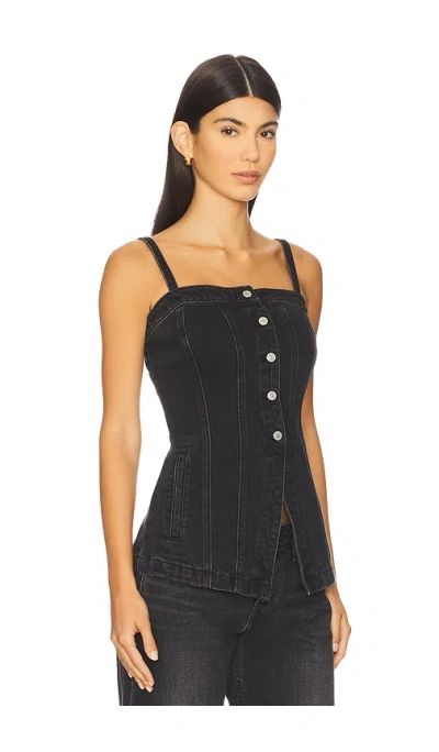 Levi's Button-front Denim Top In Black